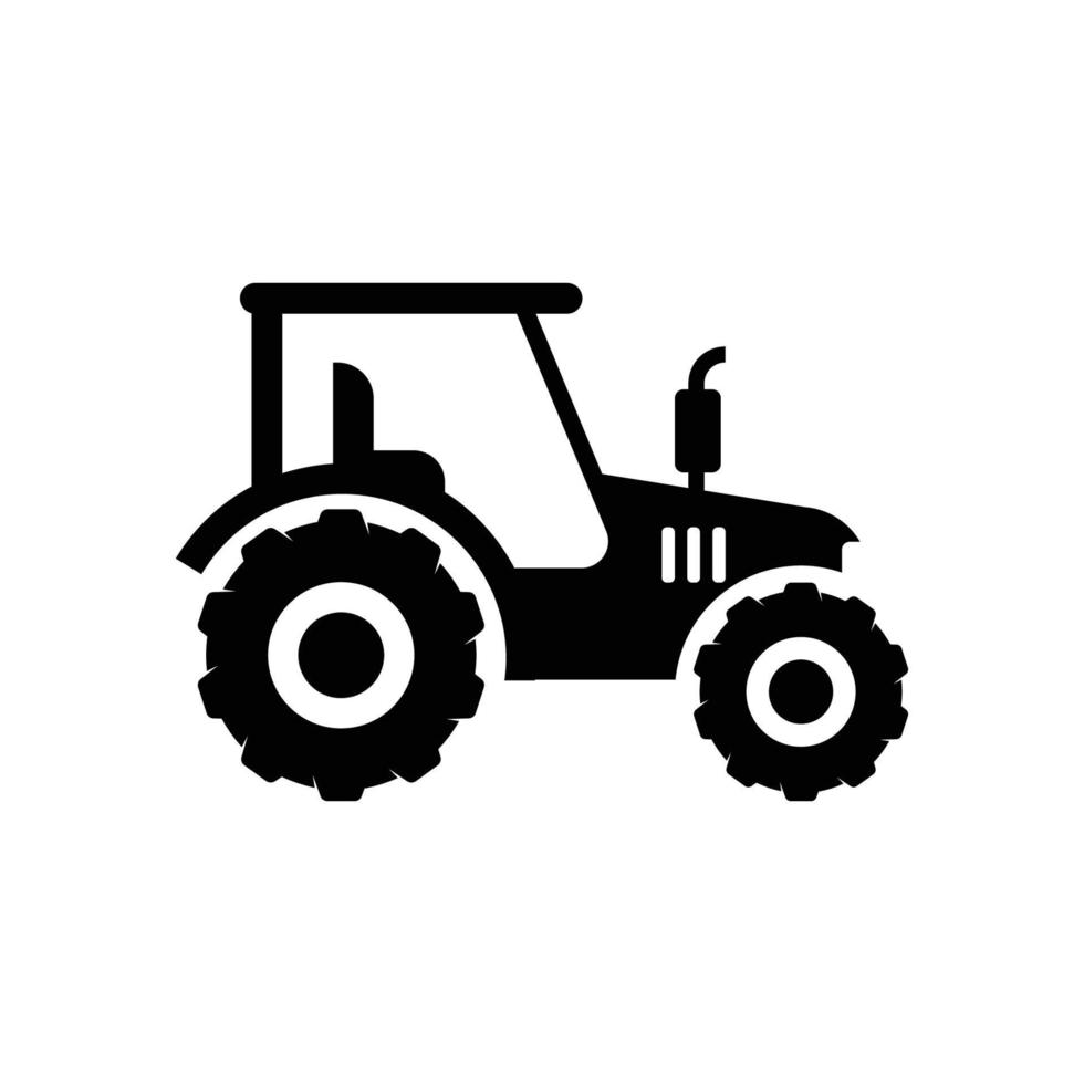 vector de diseño de icono de logotipo de tractor