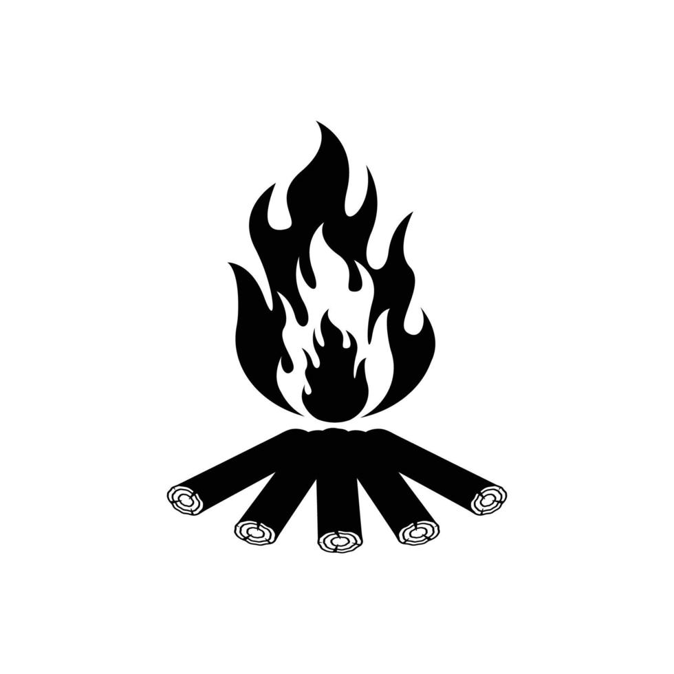 bonfire logo icon design template vector