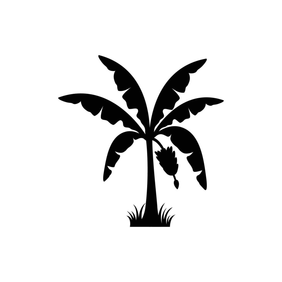 vector de plantilla de diseño de icono de árbol de plátano