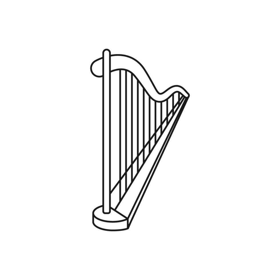 harp logo icon design template vector