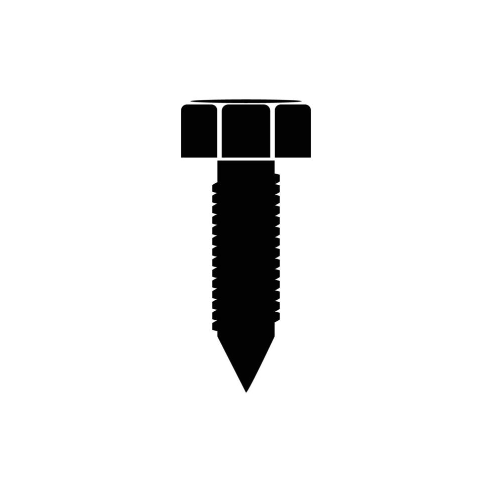 vector de plantilla de diseño de icono de perno de tornillo