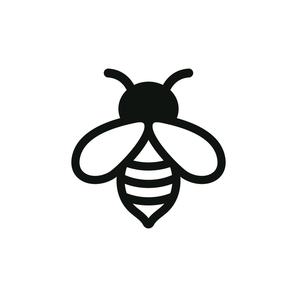 vector de plantilla de diseño de icono de logotipo de abeja