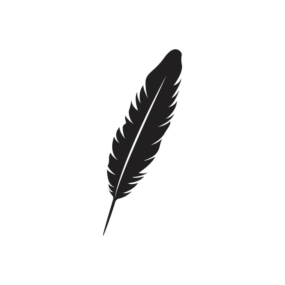 plantilla de diseño de icono de pluma vector
