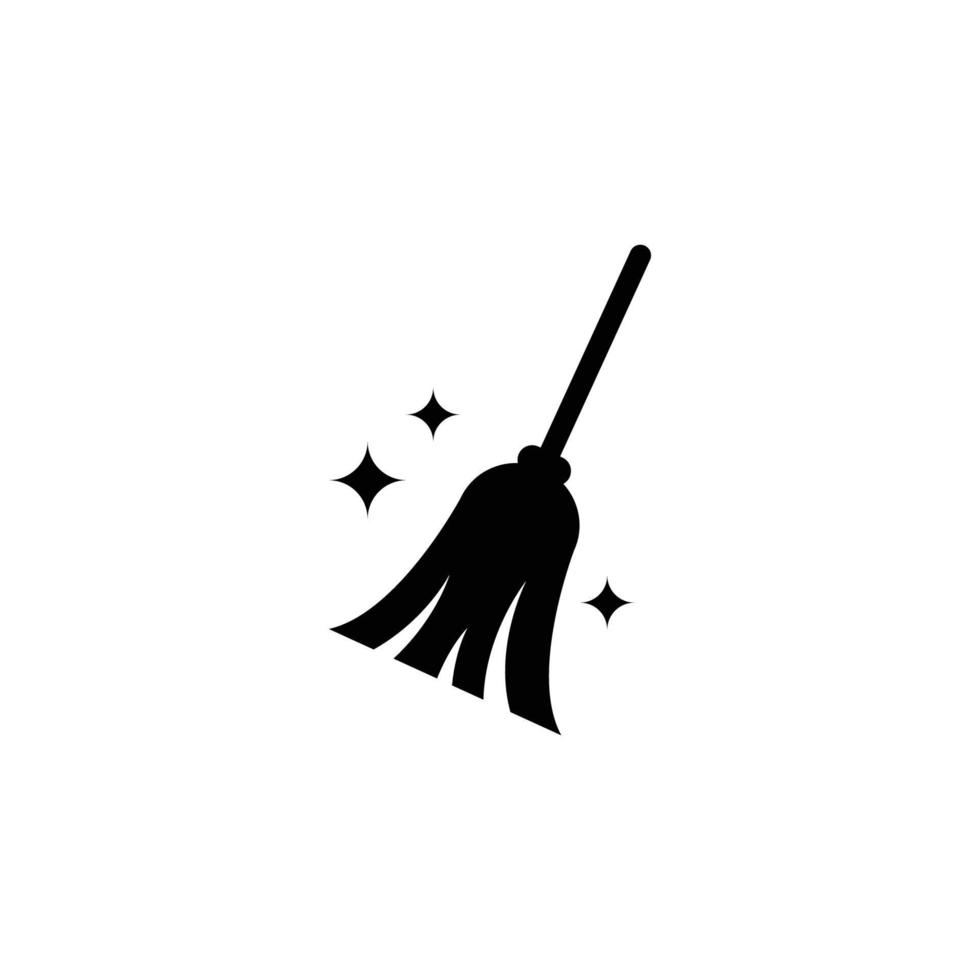 broom icon design template vector