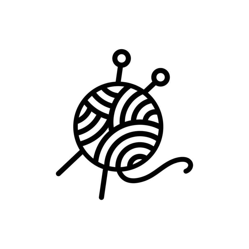 yarn ball icon design template vector