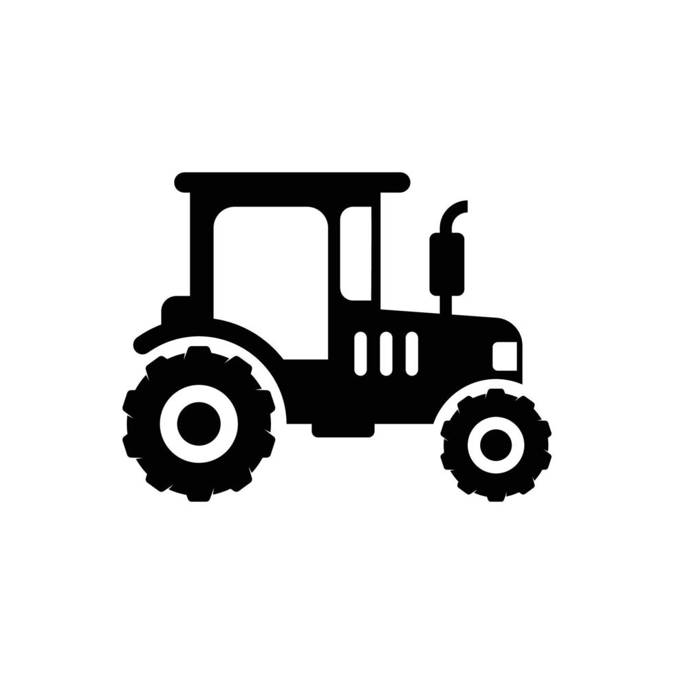 vector de diseño de icono de logotipo de tractor