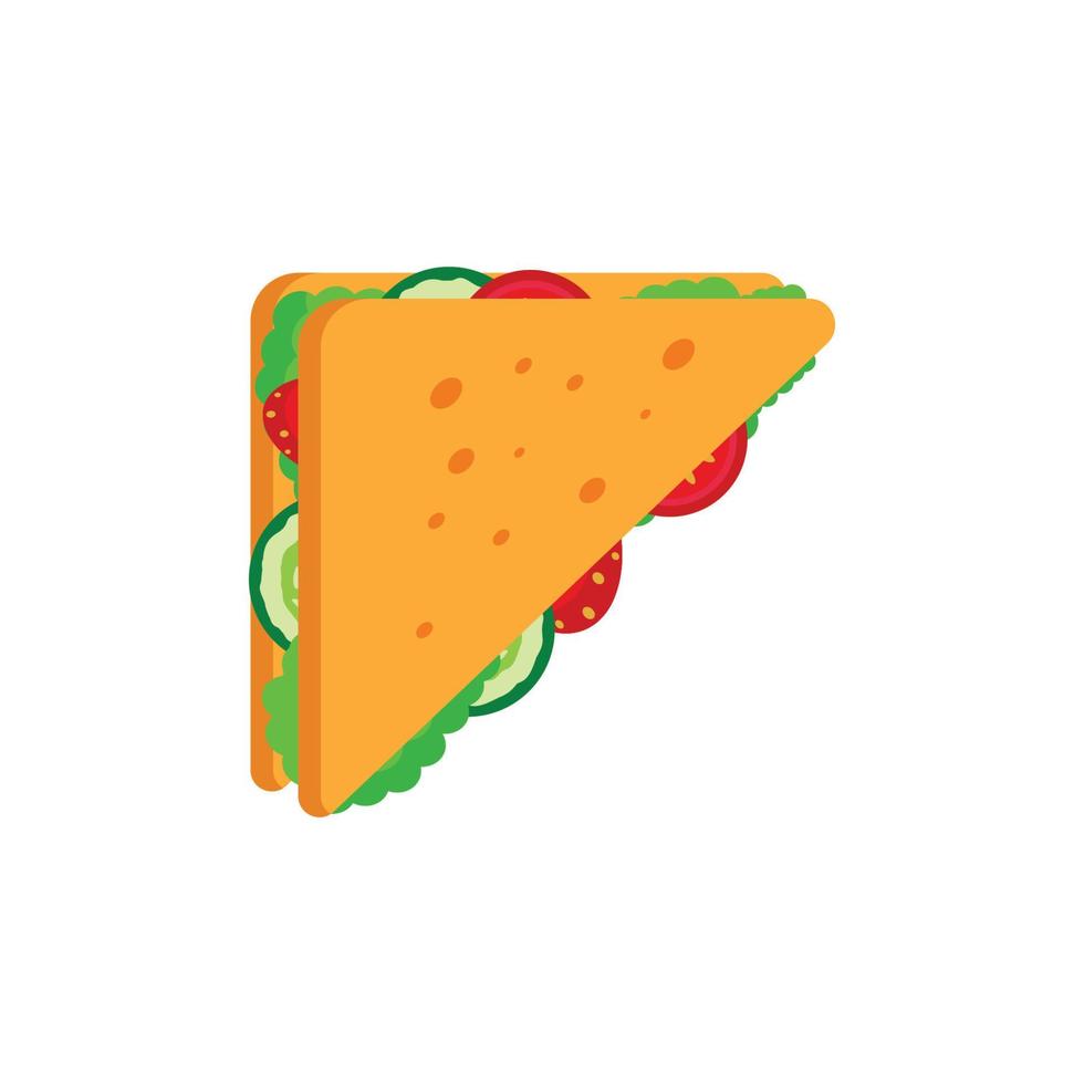 vector de diseño de icono de logotipo de sándwich