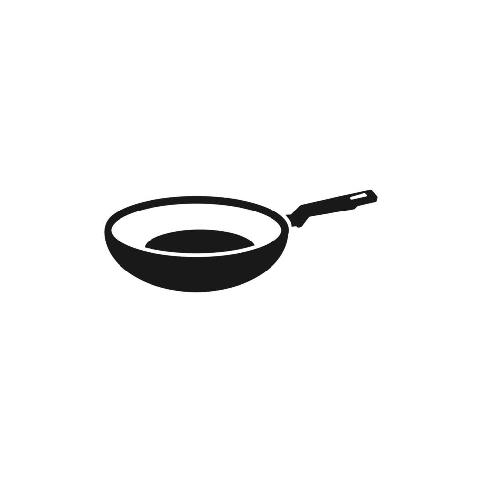 frying pan logo icon design template vector