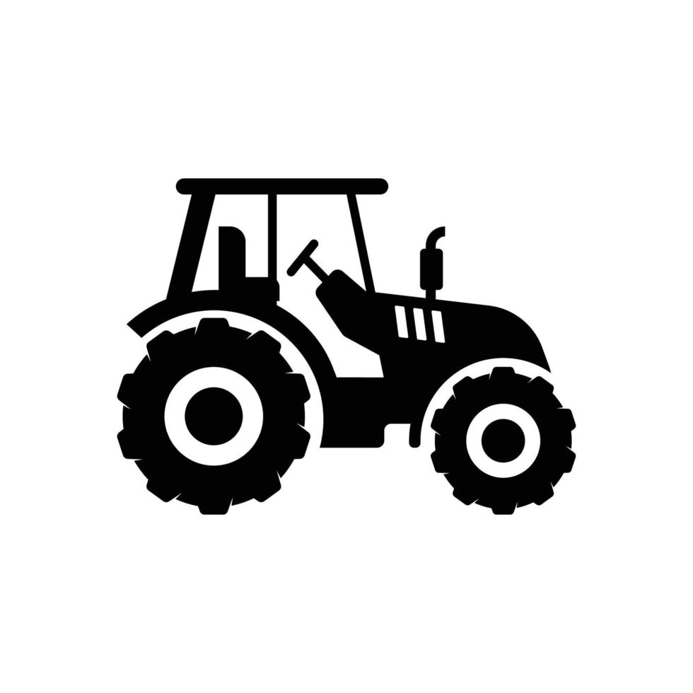 vector de diseño de icono de logotipo de tractor