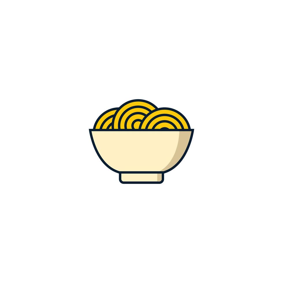 plantilla de diseño de icono de fideos vector