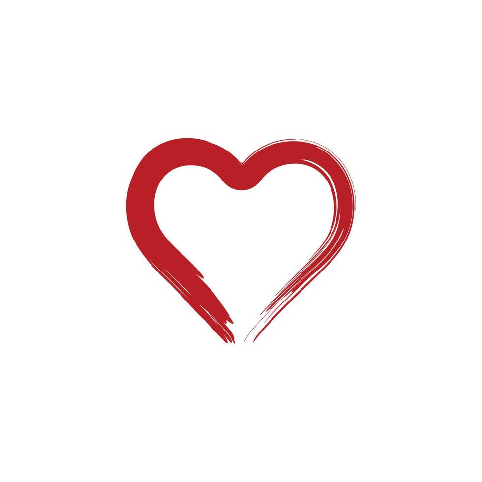 red love icon design template vector