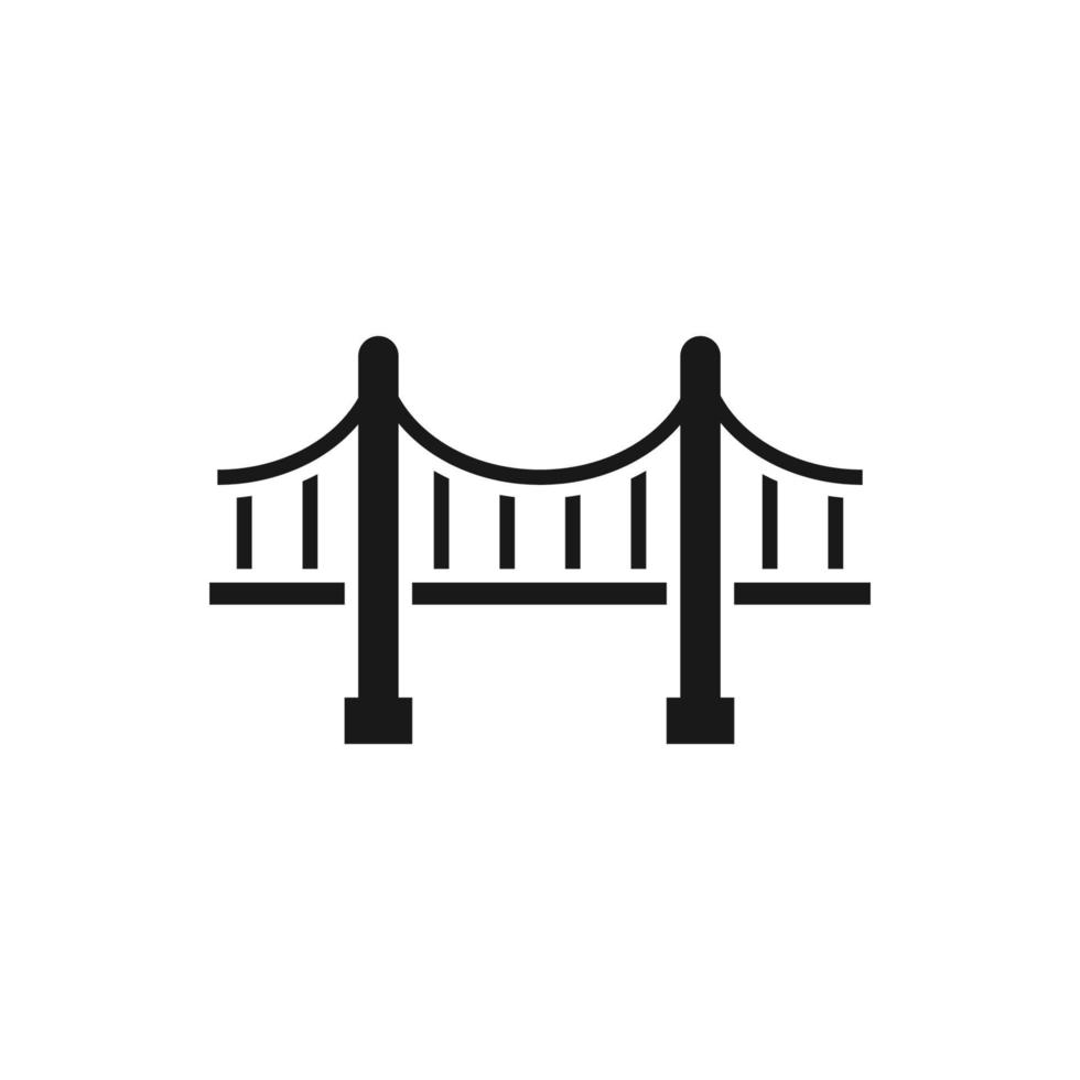 vector de plantilla de diseño de icono de logotipo de puente