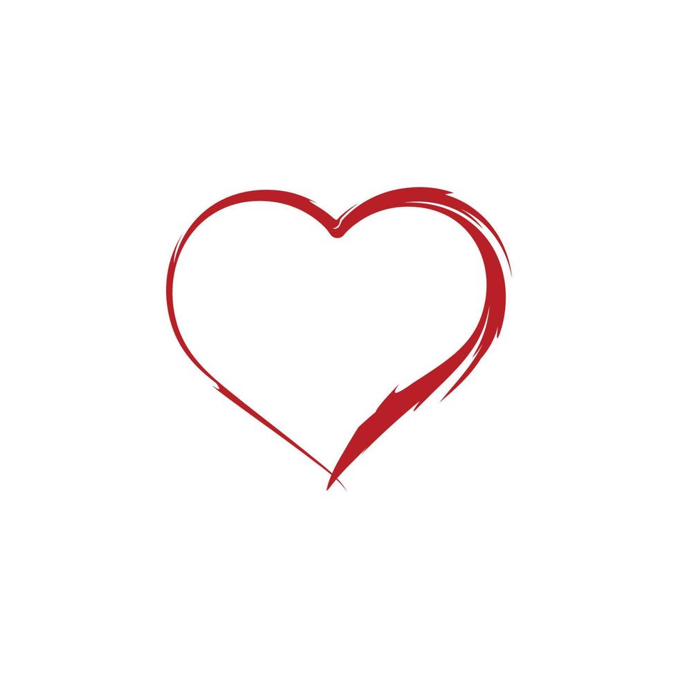 red love icon design template vector