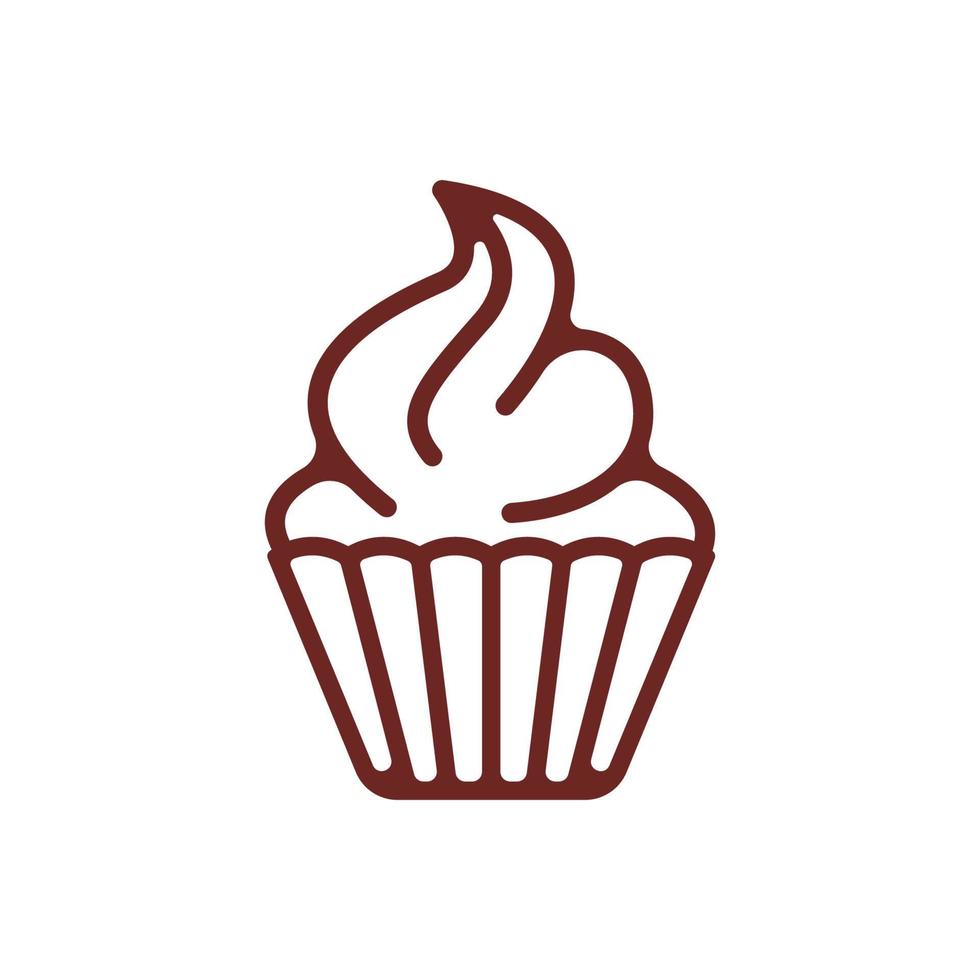 cupcake logo icon design template vector