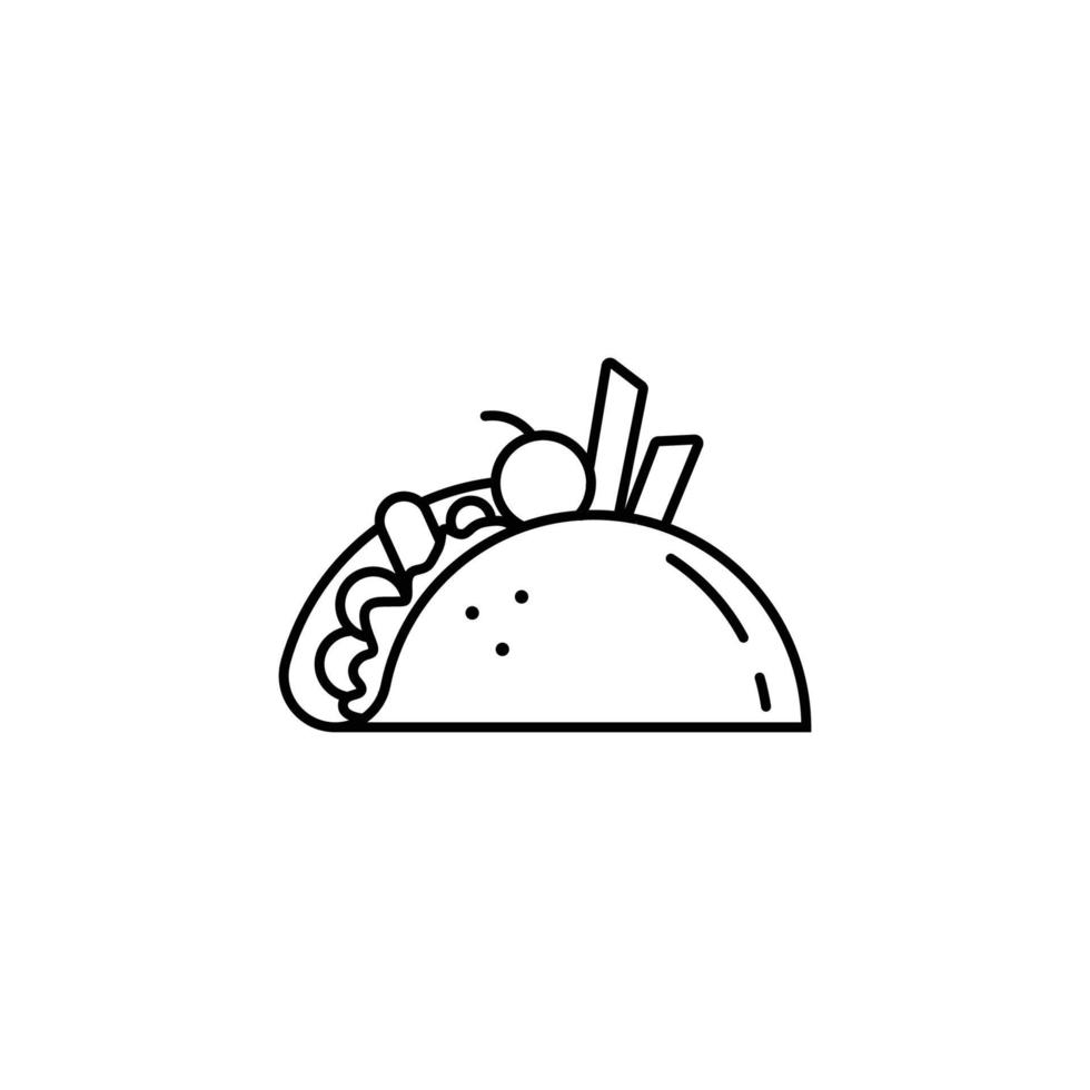 vector de plantilla de diseño de icono de logotipo de taco