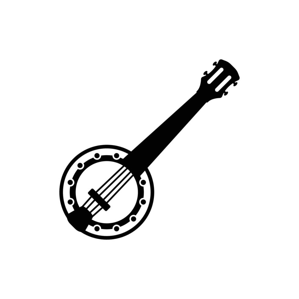 vector de plantilla de diseño de icono de logotipo de banjo