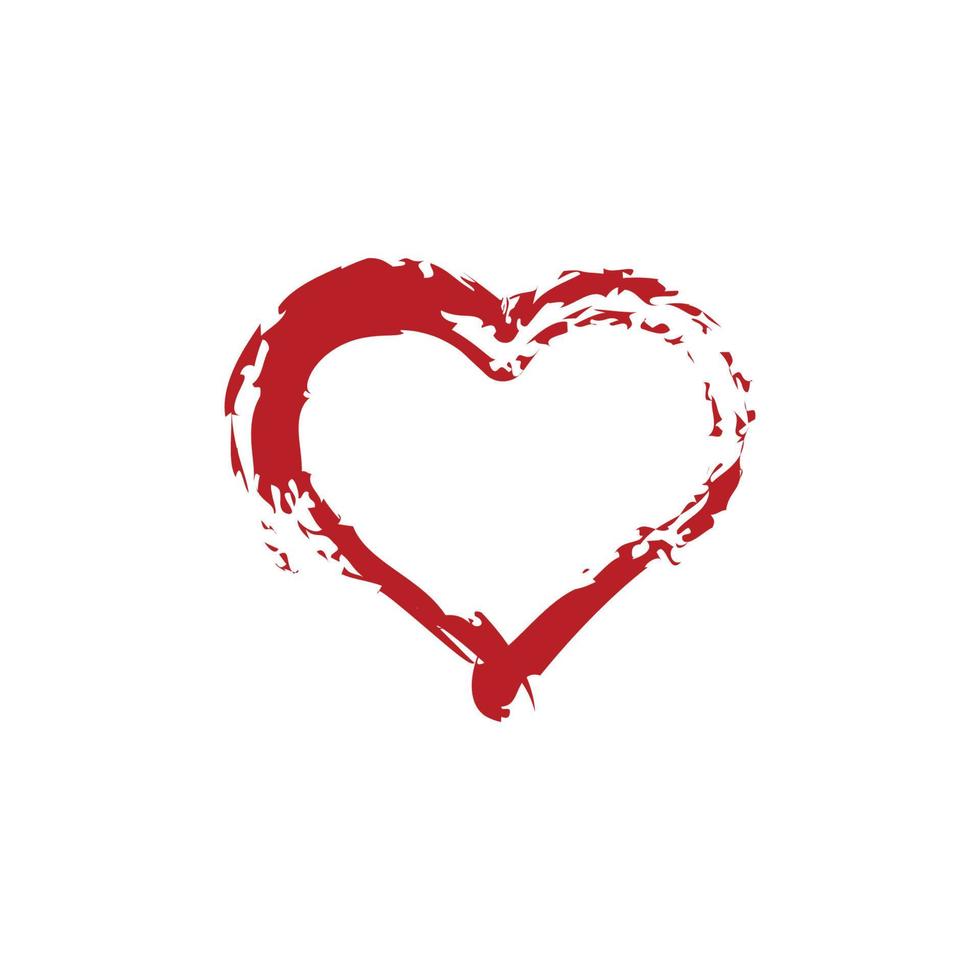 red love icon design template vector