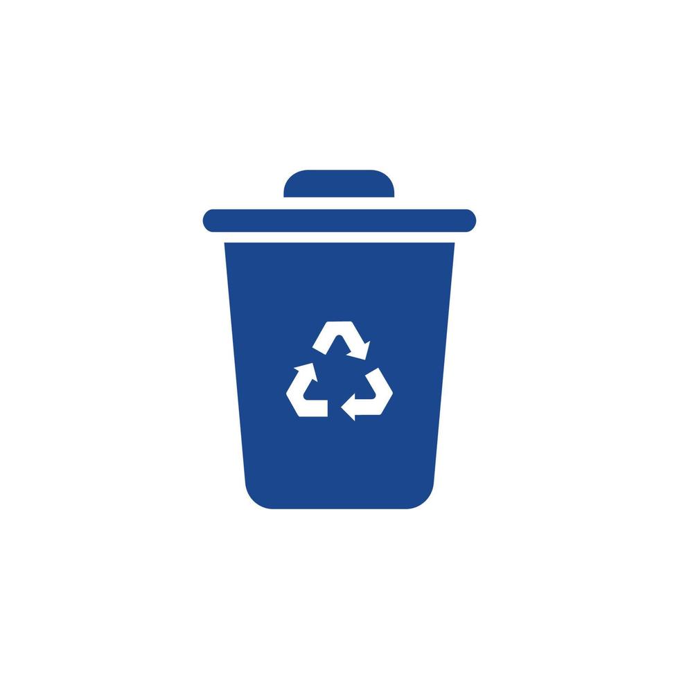 recycle bin logo icon design vector