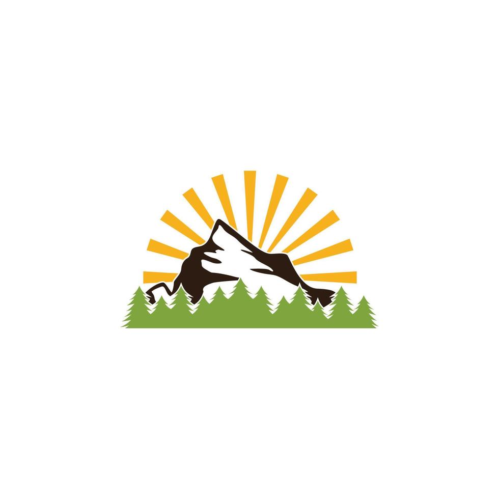 vector de plantilla de diseño de icono de logotipo de montaña
