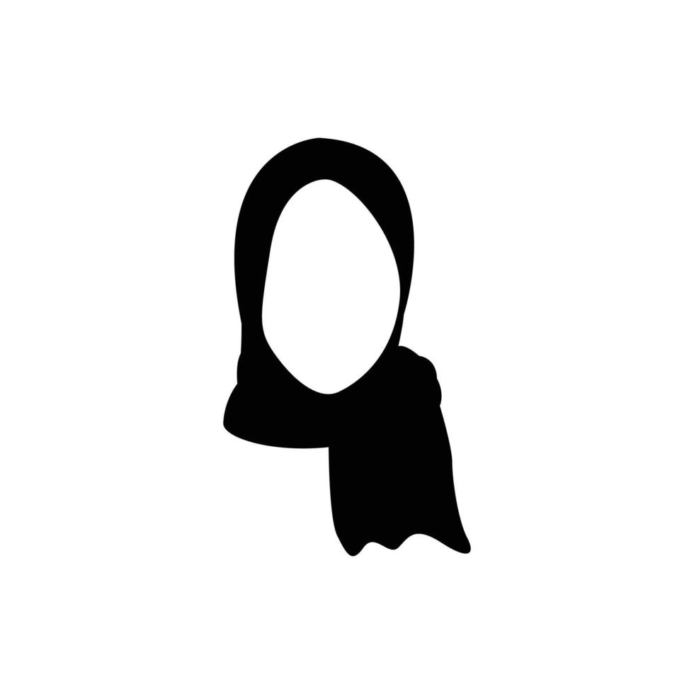 hijab icon design template vector