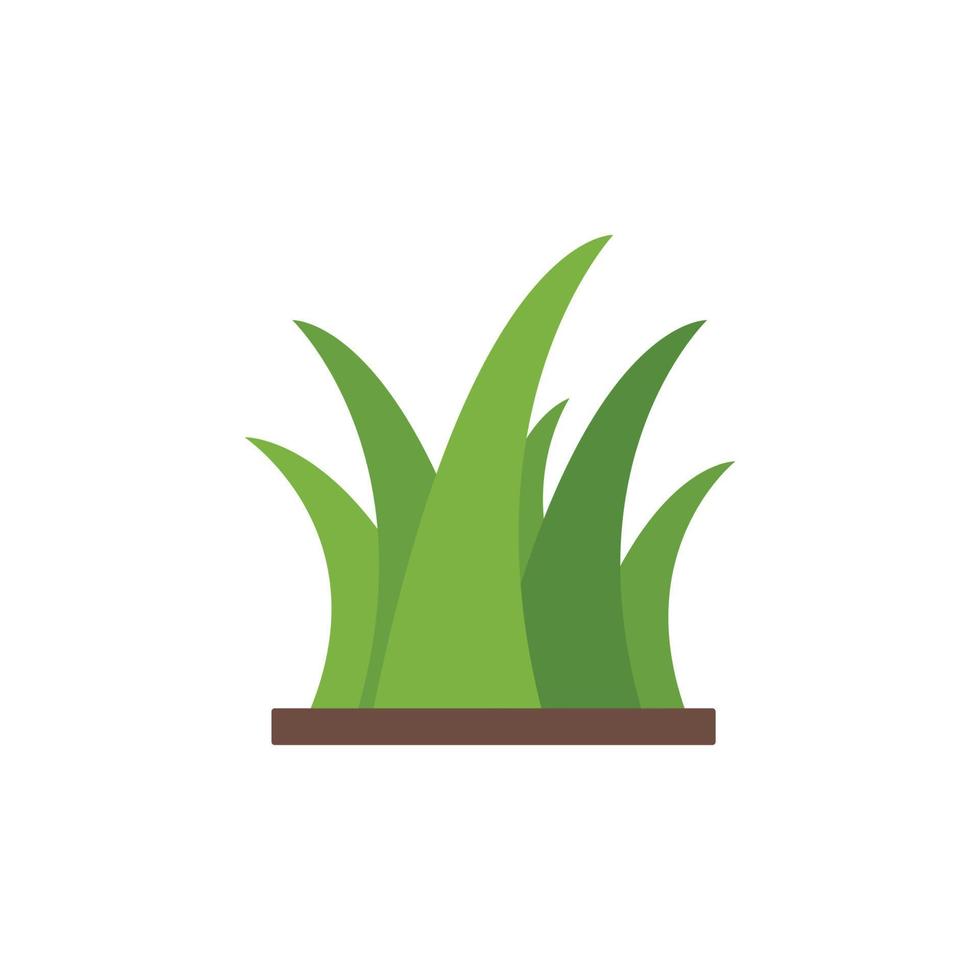 vector de plantilla de diseño de icono de hierba