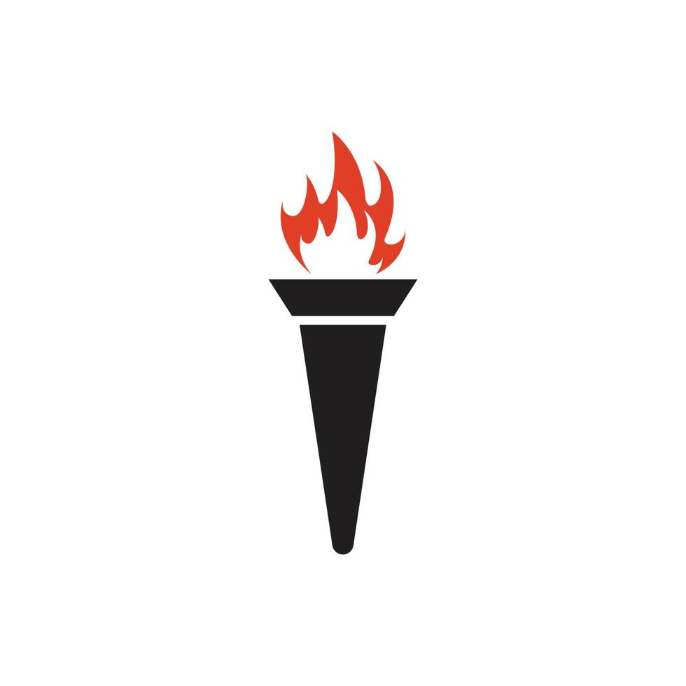 torch logo icon design template vector