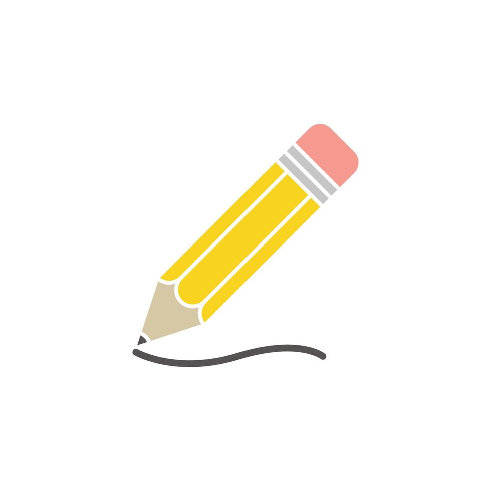 pencil logo icon design template vector