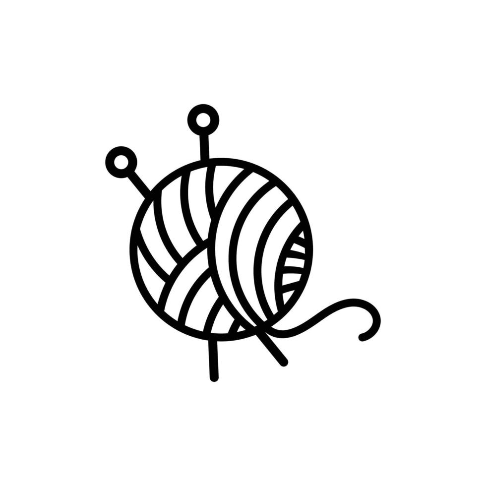 yarn ball icon design template vector