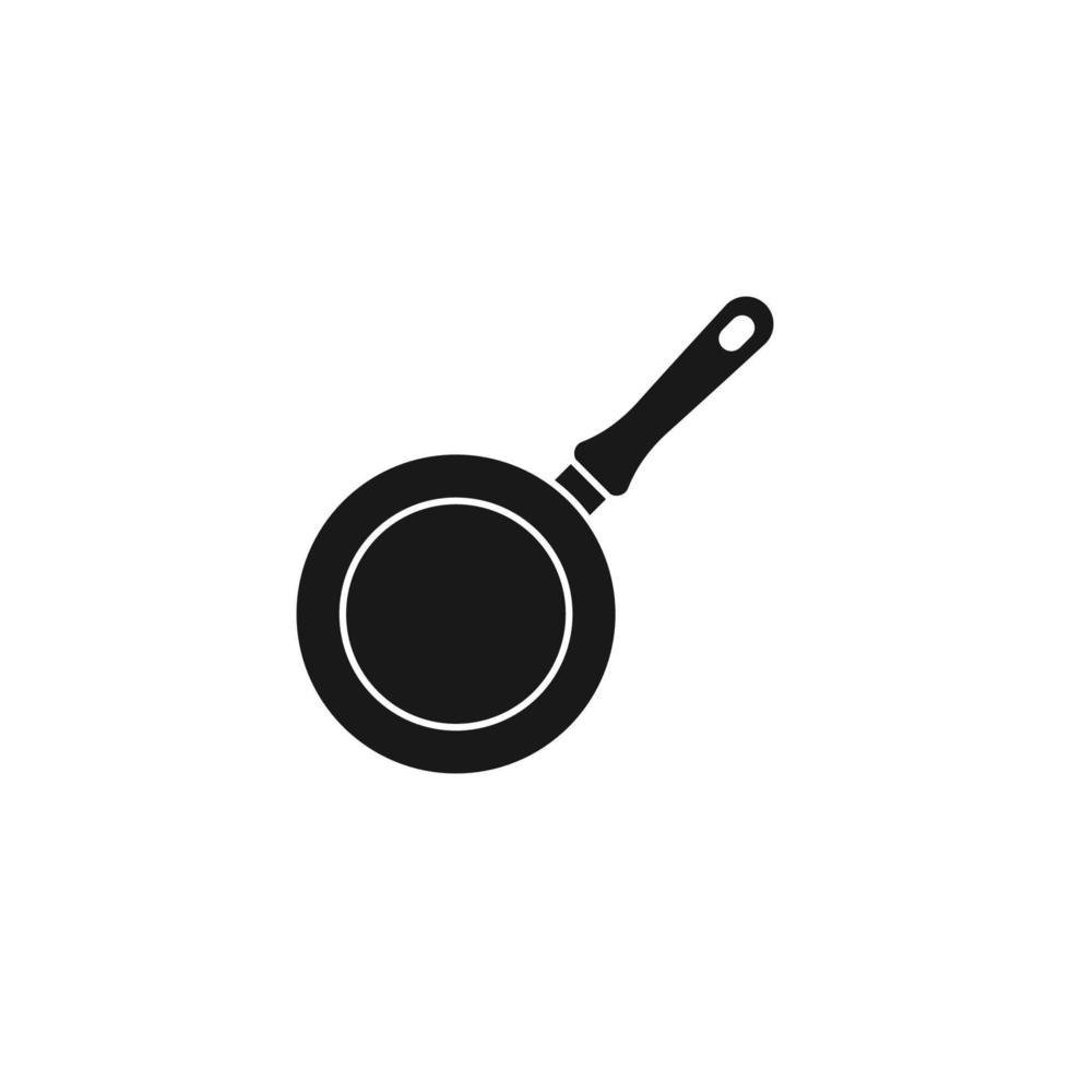 frying pan logo icon design template vector