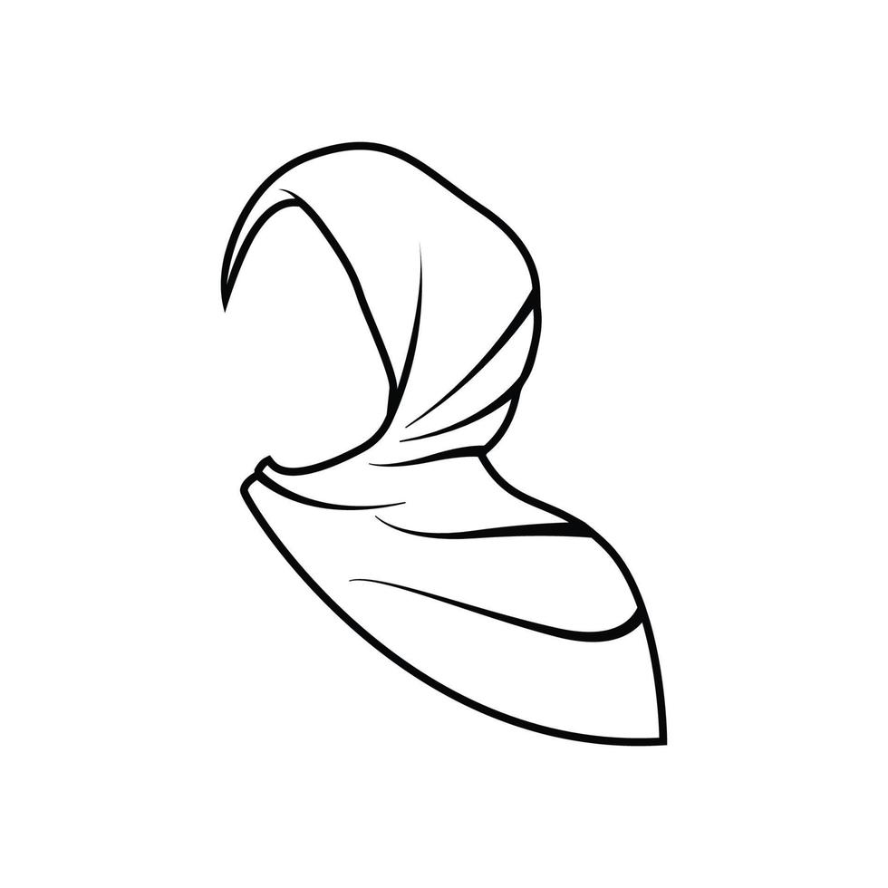 vector de plantilla de diseño de icono de logotipo hijab