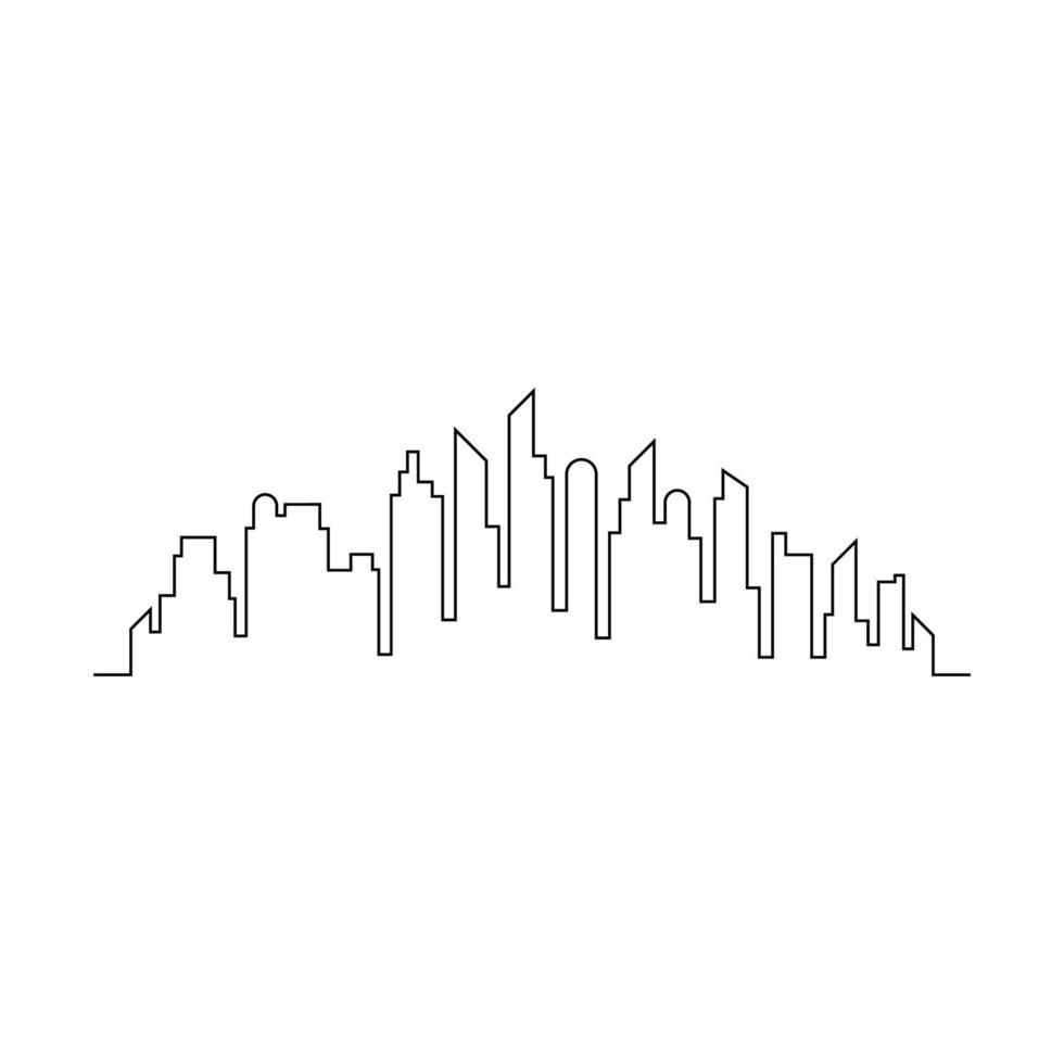 modern city skyline design vector