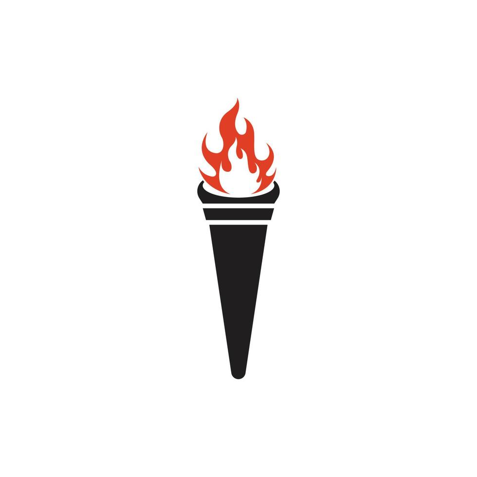 torch logo icon design template vector