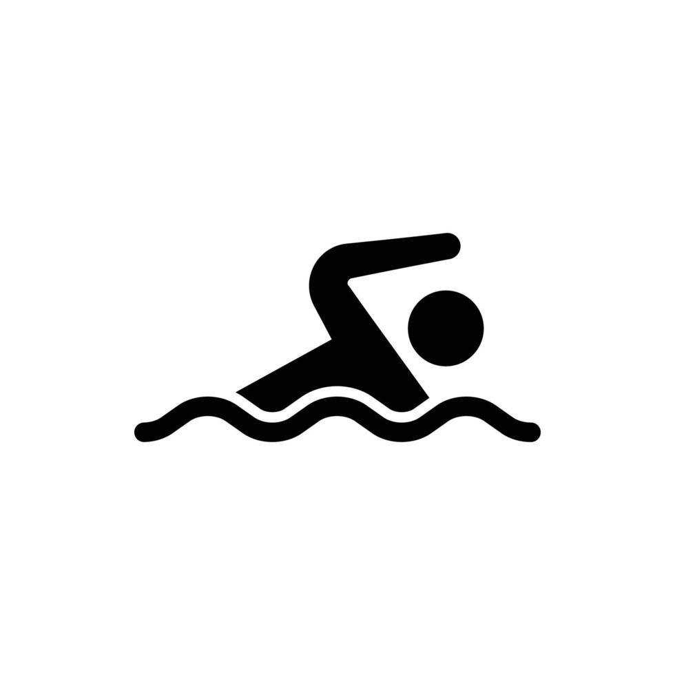 swimming icon design template vector