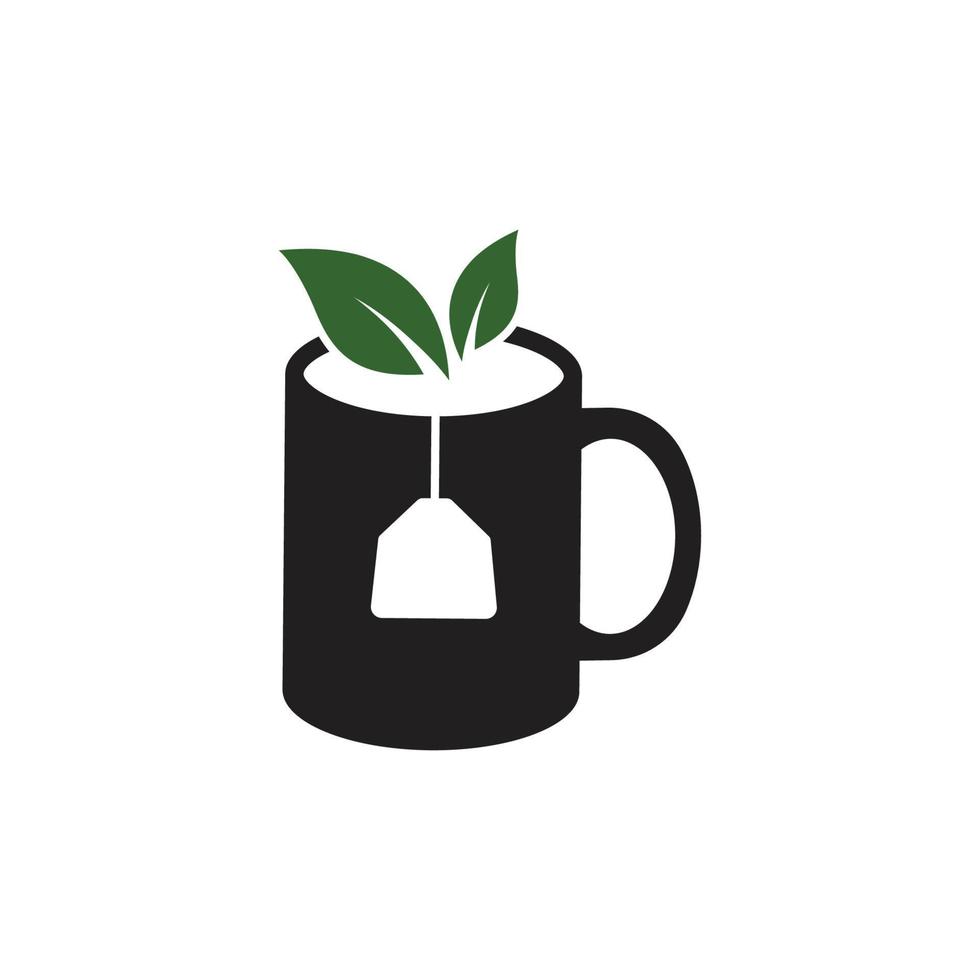 vector de plantilla de diseño de icono de logotipo de té