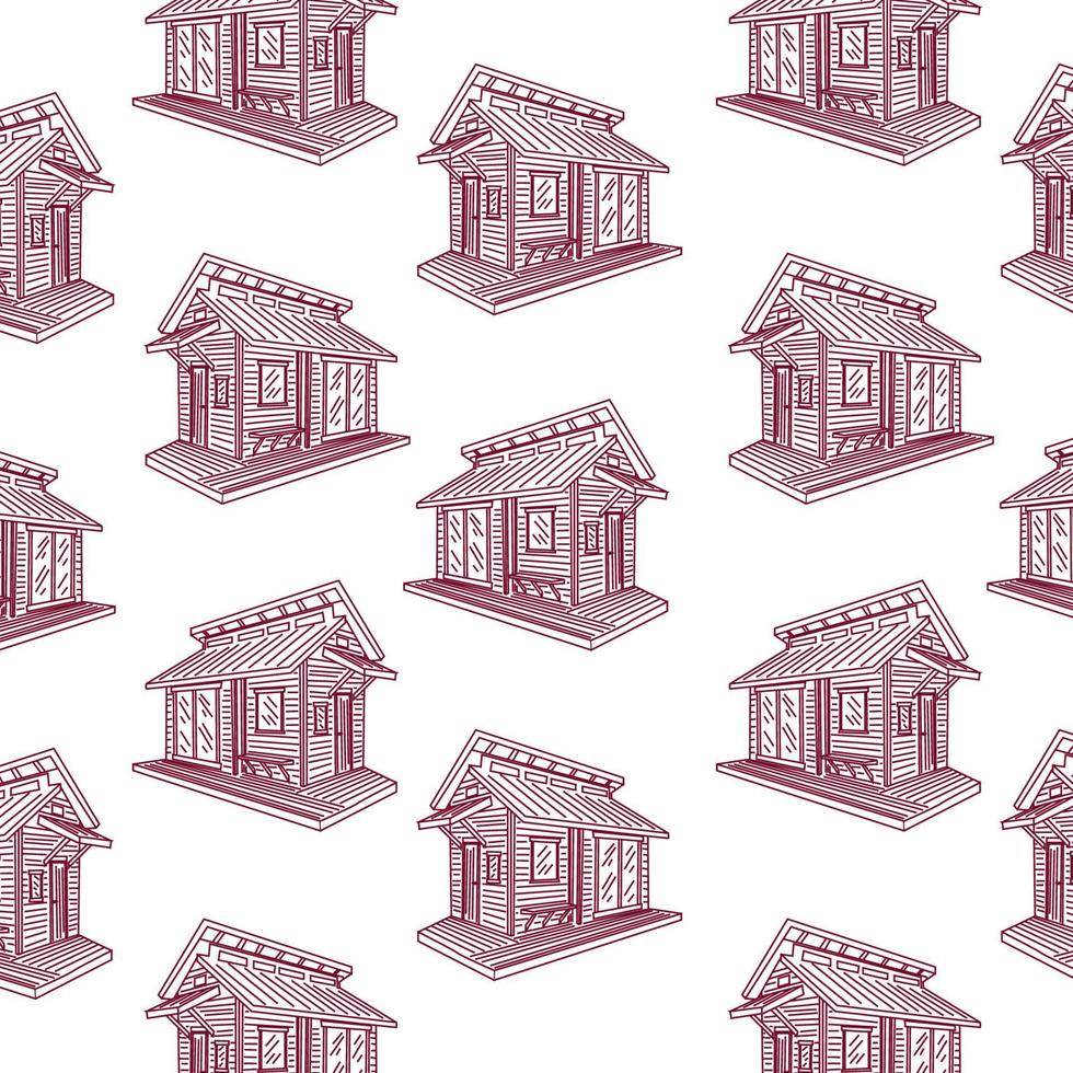 house pattern design vector