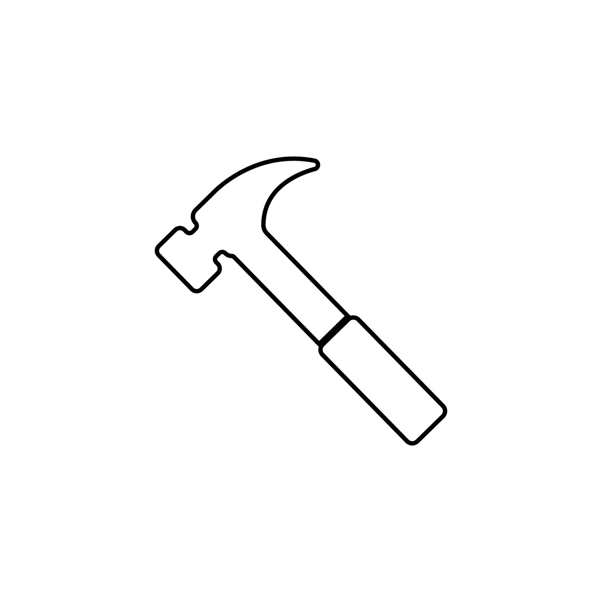 hammer icon design template 7634922 Vector Art at Vecteezy