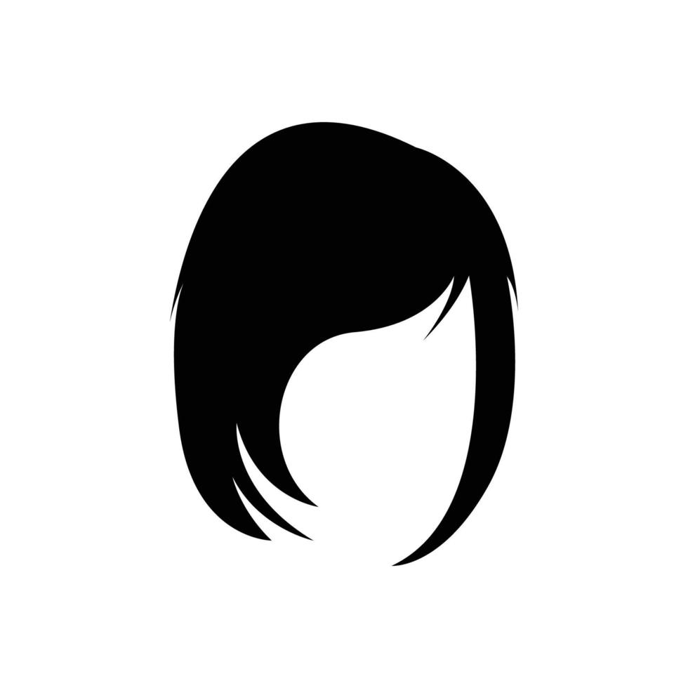 plantilla de diseño de icono de cabello de mujer vector