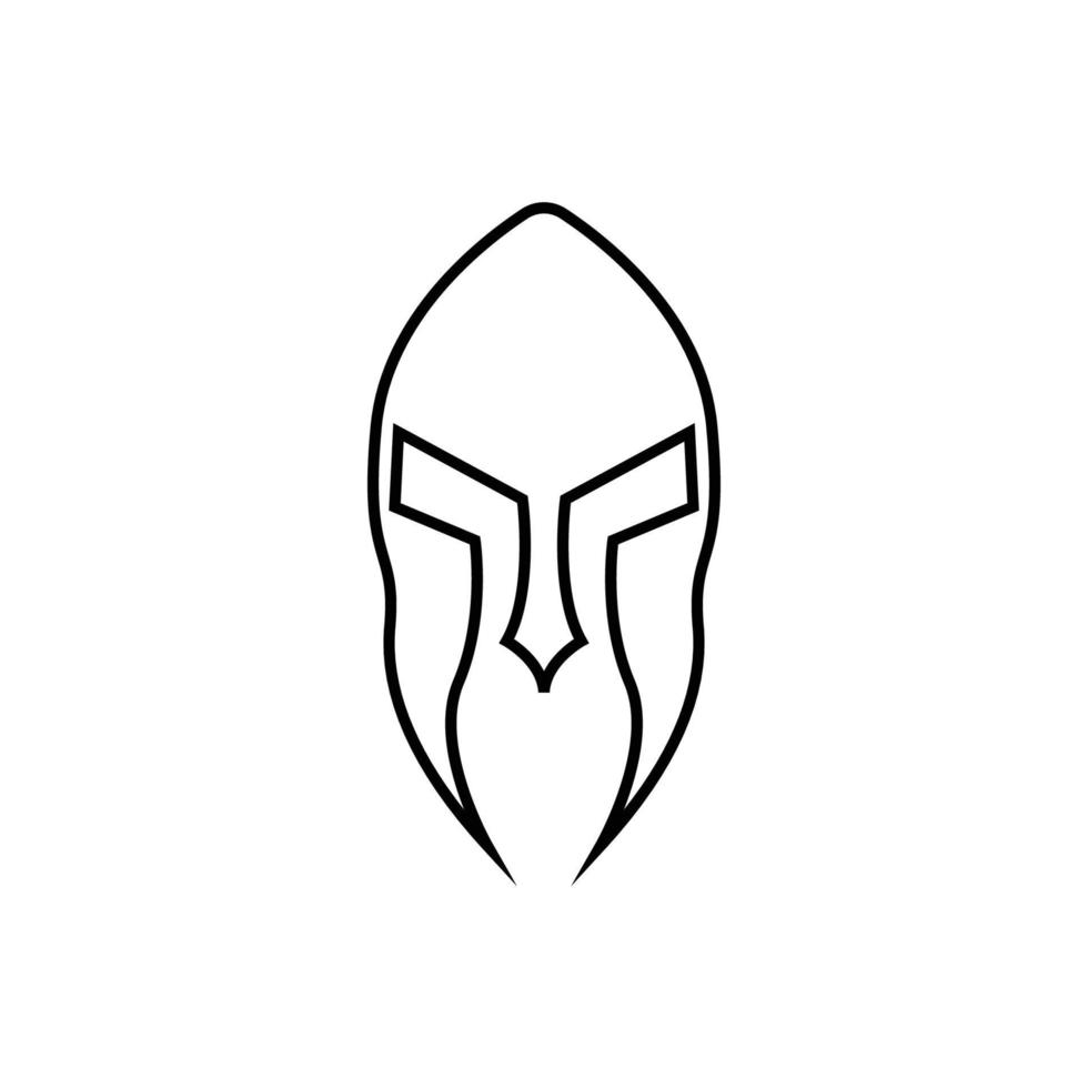 spartan helmet logo icon design template vector