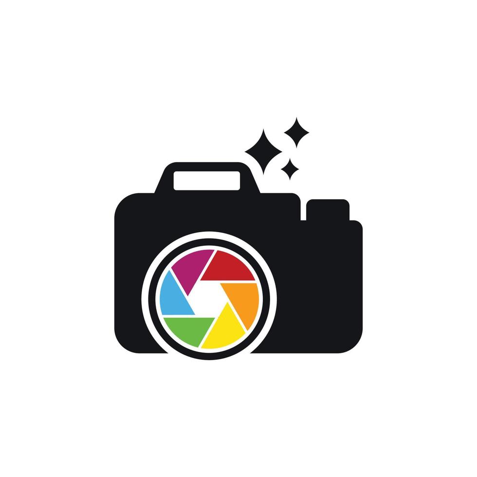 camera logo icon design template vector