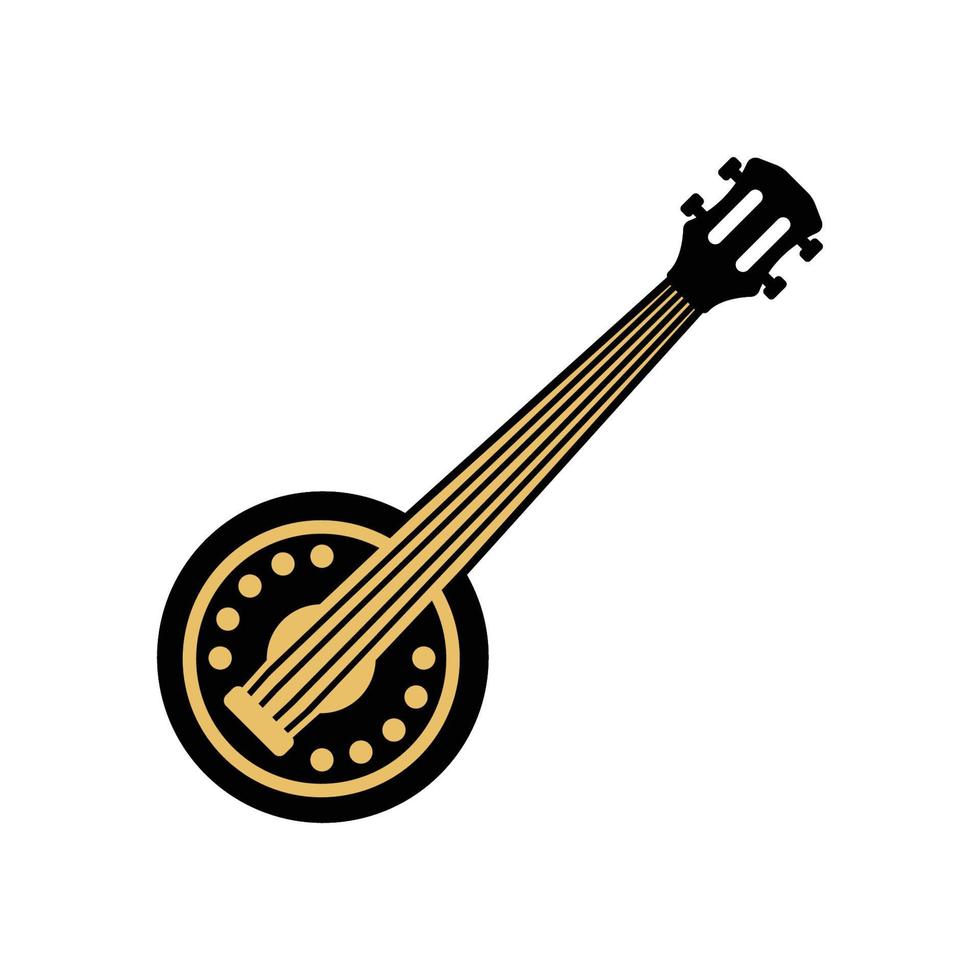 vector de plantilla de diseño de icono de logotipo de banjo