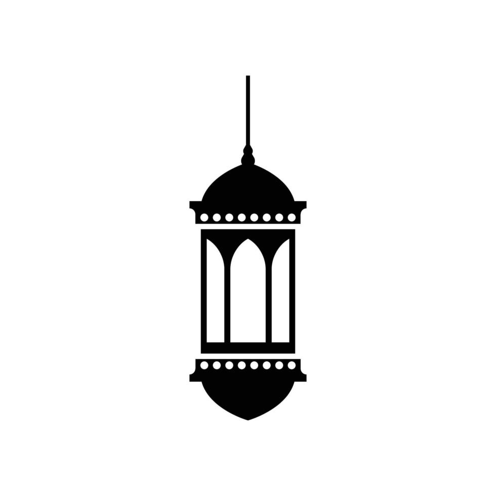 islamic lantern logo icon design template vector