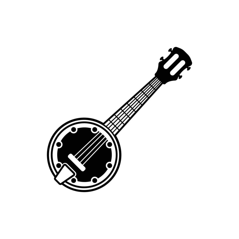 vector de plantilla de diseño de icono de logotipo de banjo
