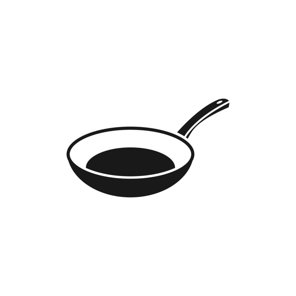 frying pan logo icon design template vector