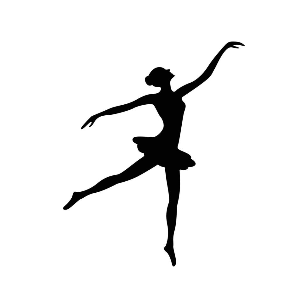 dancer silhouette graphic design vector