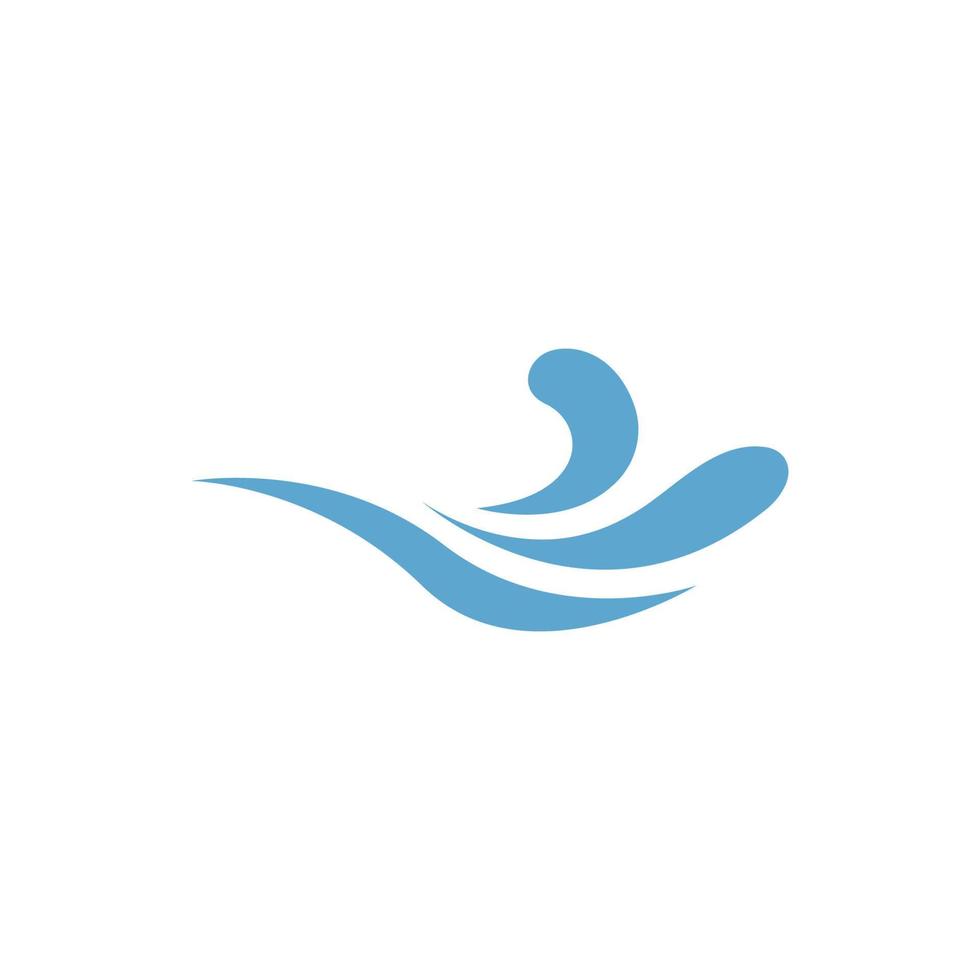 plantilla de diseño de icono de agua de onda vector