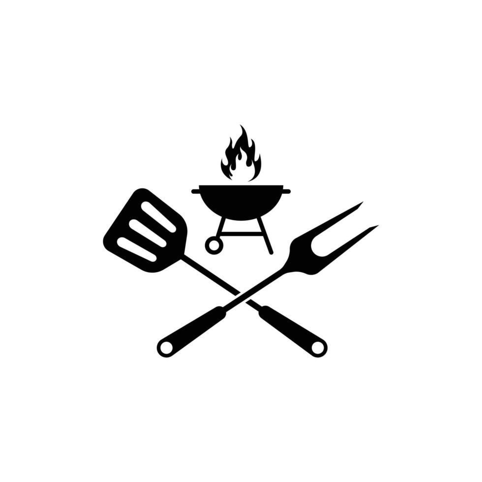 bbq  grill icon design template vector