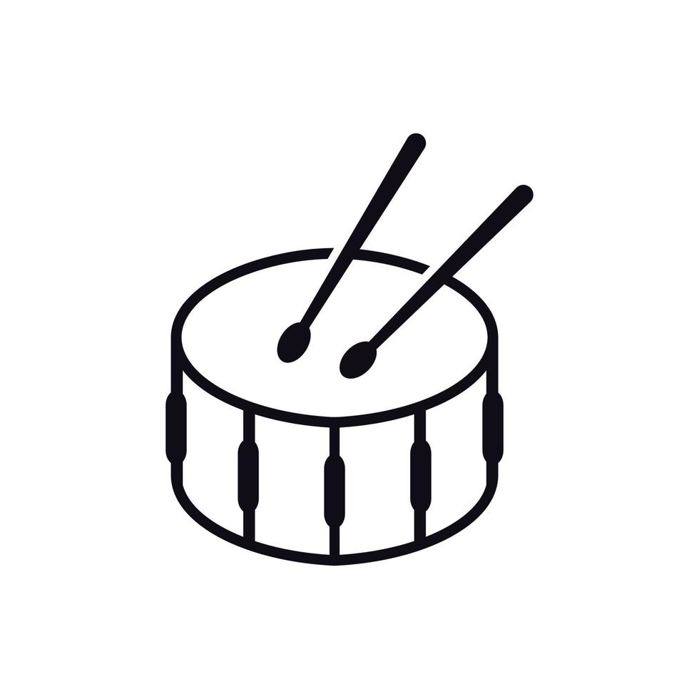 plantilla de diseño de icono de logotipo de tambor vector