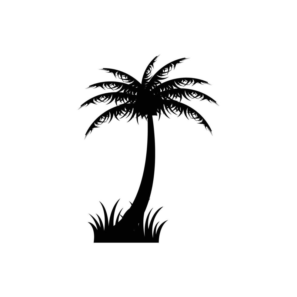 vector de plantilla de diseño de icono de logotipo de árbol de coco