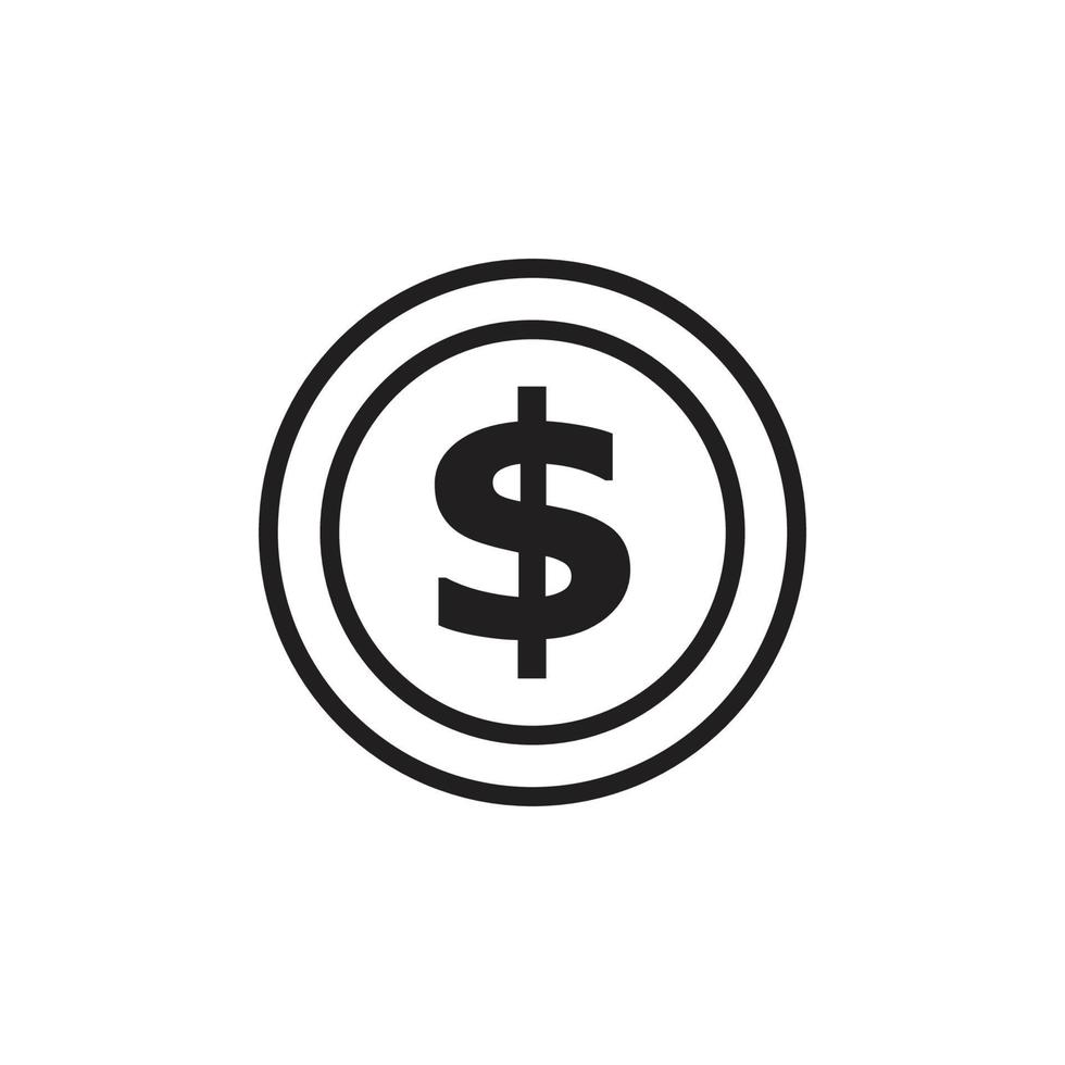 moneda dinero logo icono diseño plantilla vector