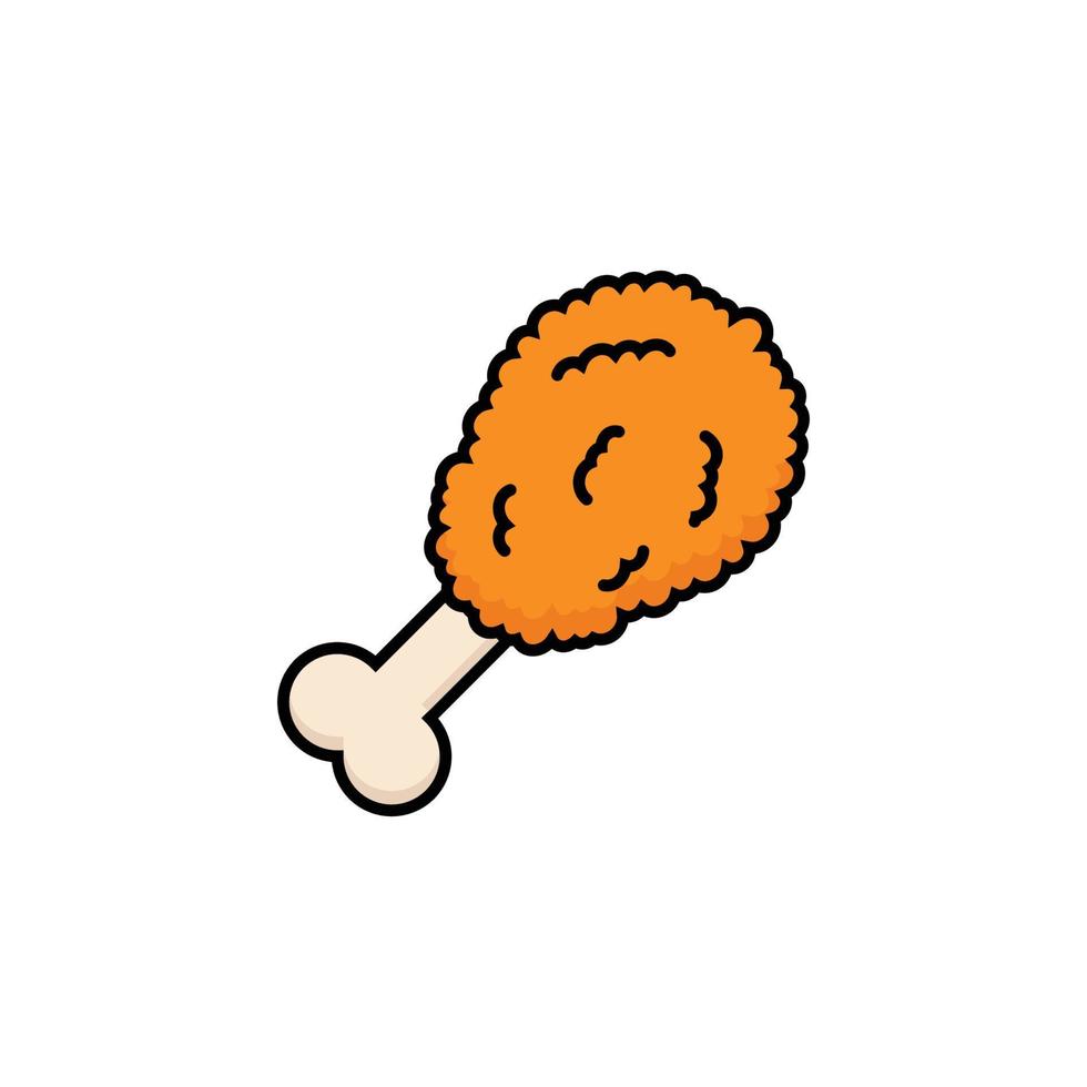 fried chicken icon design template vector